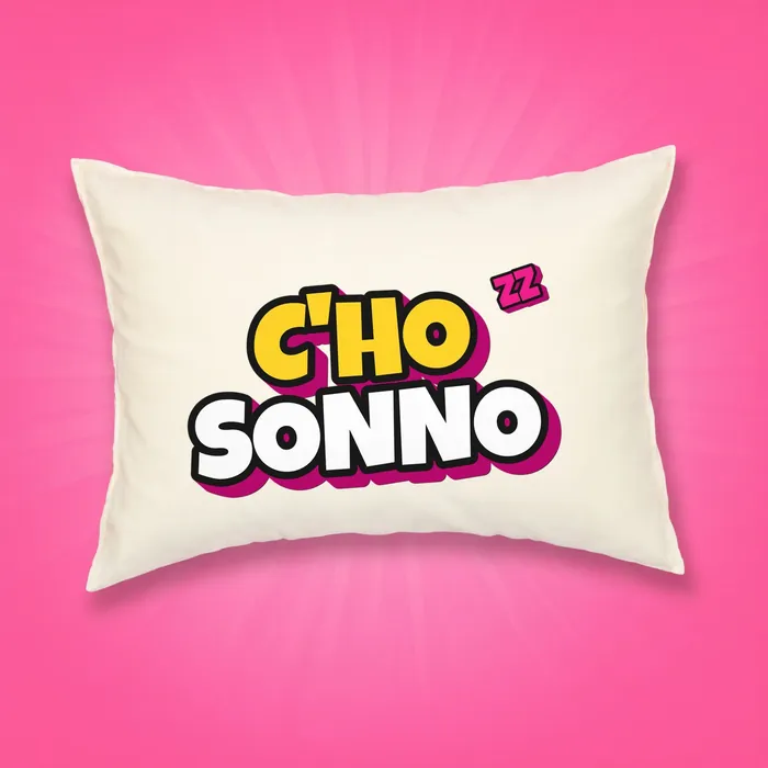 Federa con scritta C'ho sonno