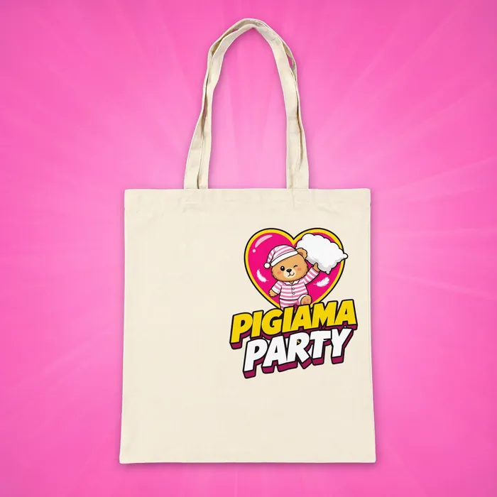 Borsa di tela col logo Pigiama Party